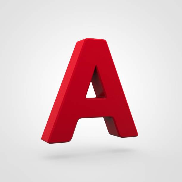 istock Plastic red letter A uppercase isolated on white background. 945455014