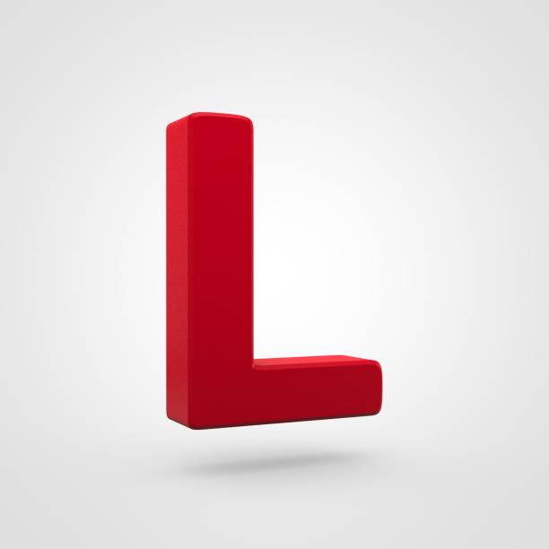 istock Plastic red letter L uppercase isolated on white background. 945455742