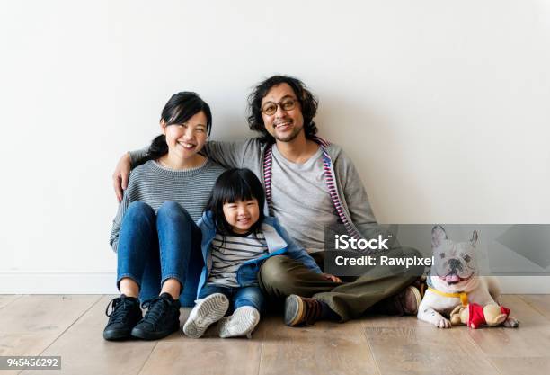Asian Family Buy New House Stock Photo - Download Image Now - Family, Dog, Asia