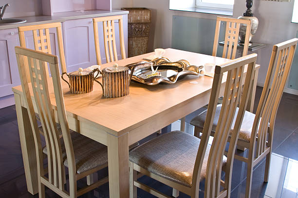 istock Chairs in dining room around of a table 94545967