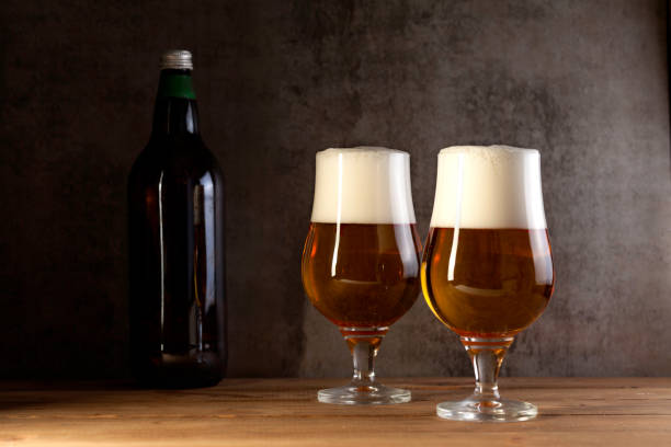 istock two glasses of beer ale and bottle 945461452