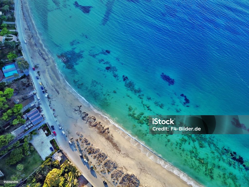 Greece Lefkada Beach Surroundings From The Air Stock Photo - Download ...