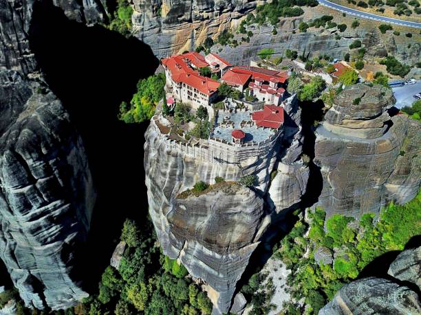 istock Greece - Meteora monasteries from above 945467900