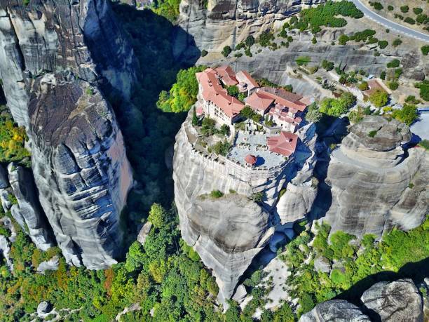 istock Greece - Meteora monasteries from above 945467914