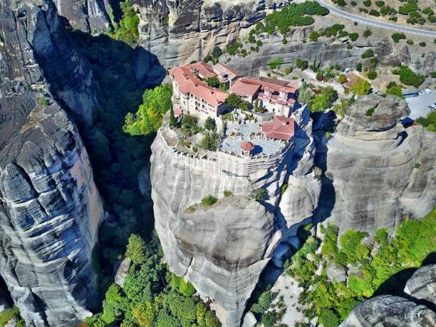 istock Greece - Meteora monasteries from above 945468010