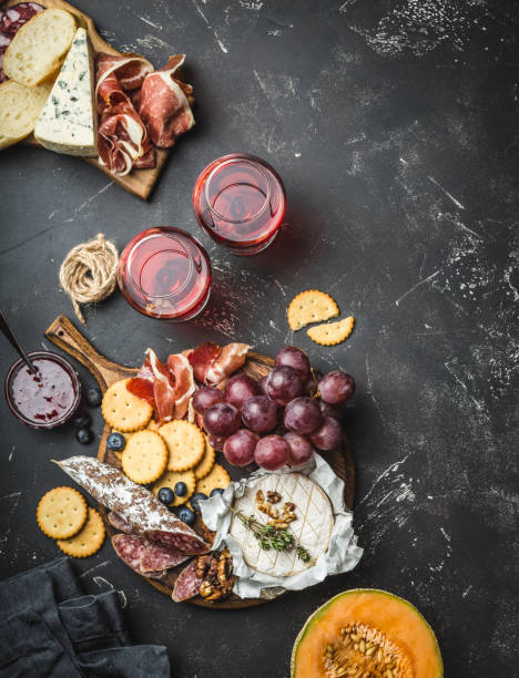 istock Delicatessen plate and wine 945471156