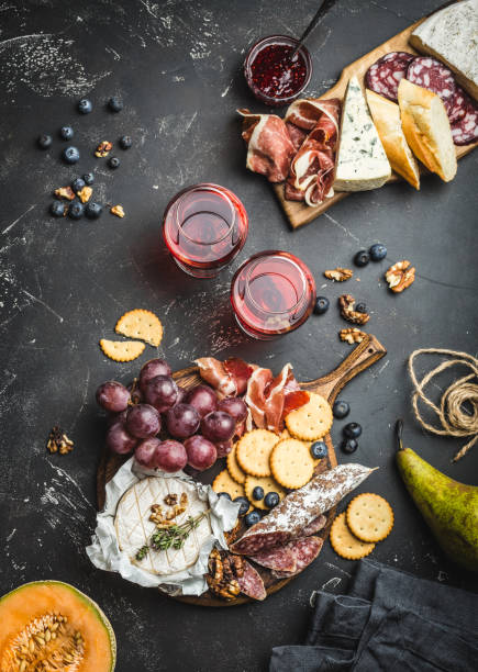 istock Delicatessen plate and wine 945471174