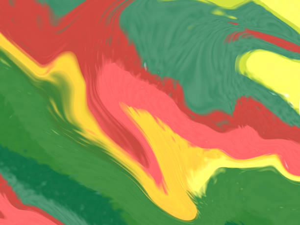 istock Liquid Liquified Effect Abstract Background In Rastafarian Colors. 945471272