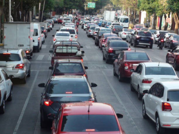 istock Rush Hour Traffic Jam Scene In Mexico City. Mexico 945474152