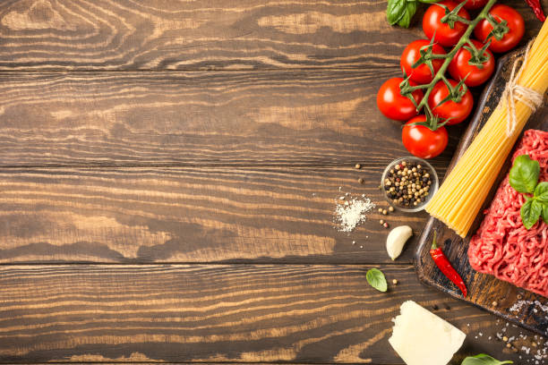 istock Ingredients for spaghetti Bolognese 945478872