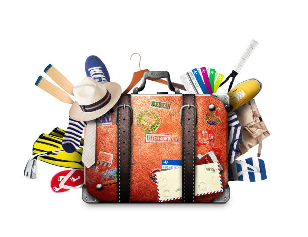 istock Retro suitcase of a traveler 945479236