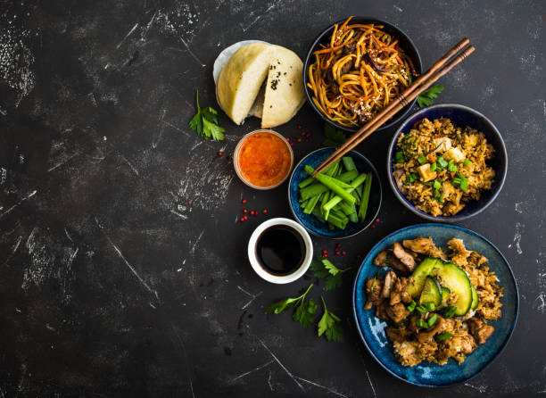 istock Asian assorted food set 945513940