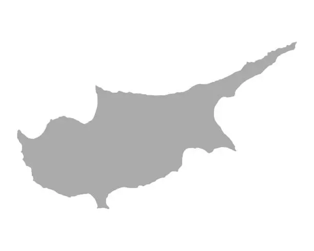 Vector illustration of Map of Cyprus