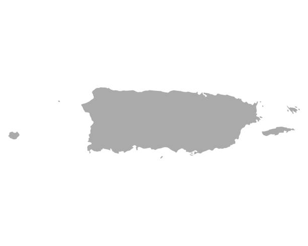 Map of Puerto Rico Map of Puerto Rico puerto rico stock illustrations