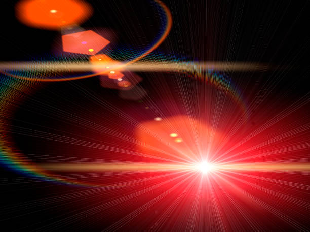istock Optical lens flare on black background 945525234