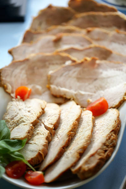 istock Roasted pork chop and neck pork traditional Easter breakfast dish 945532776