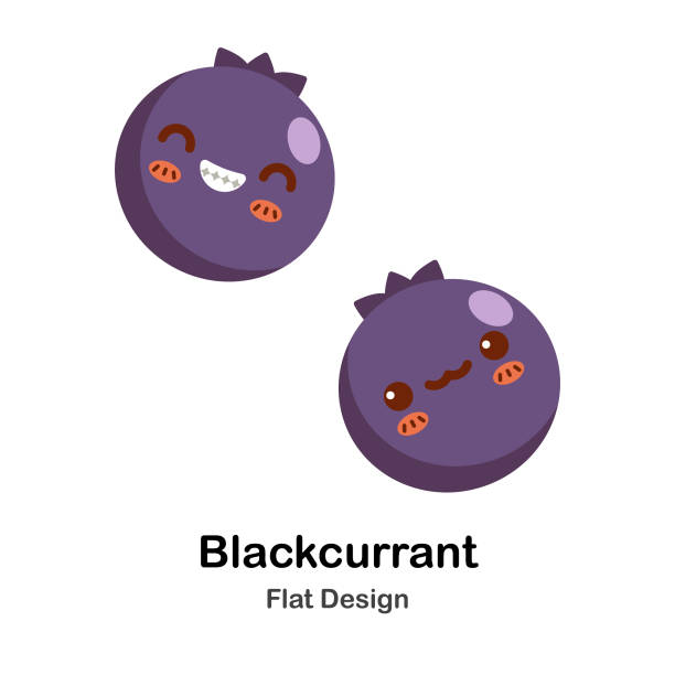 blackcurrant   - currant berry fruit black vector点のイラスト素材／クリップアート素材／マンガ素材／アイコン素材