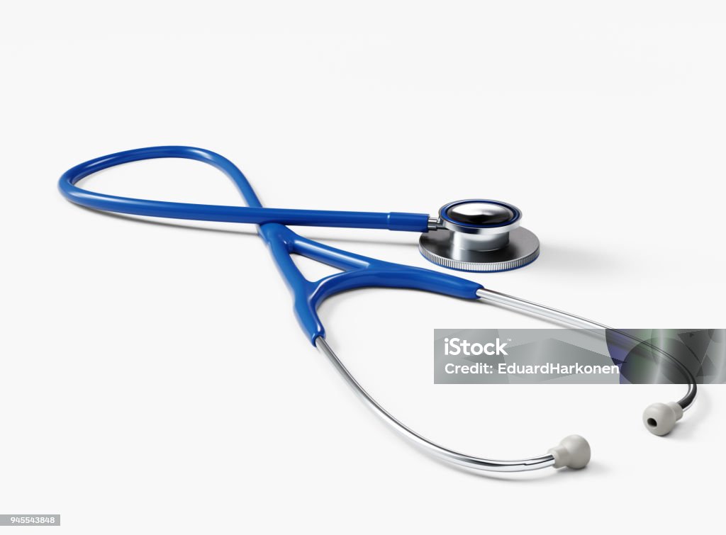 Stethoscope isolated on White Stethoscope isolated on white. Medical concept. 3D illustration Stethoscope Stock Photo