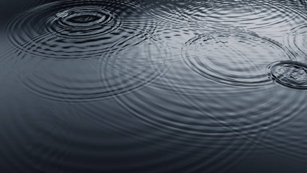 ripples on water surface - murky water imagens e fotografias de stock