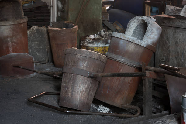 istock Metal melting basket 945550752