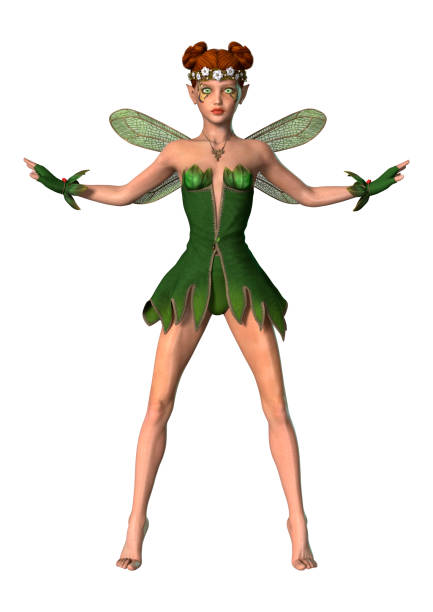 istock 3D illustration spring fairy on white 945550946