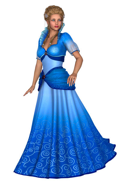 istock 3D illustration fairy tale princess on white 945556912