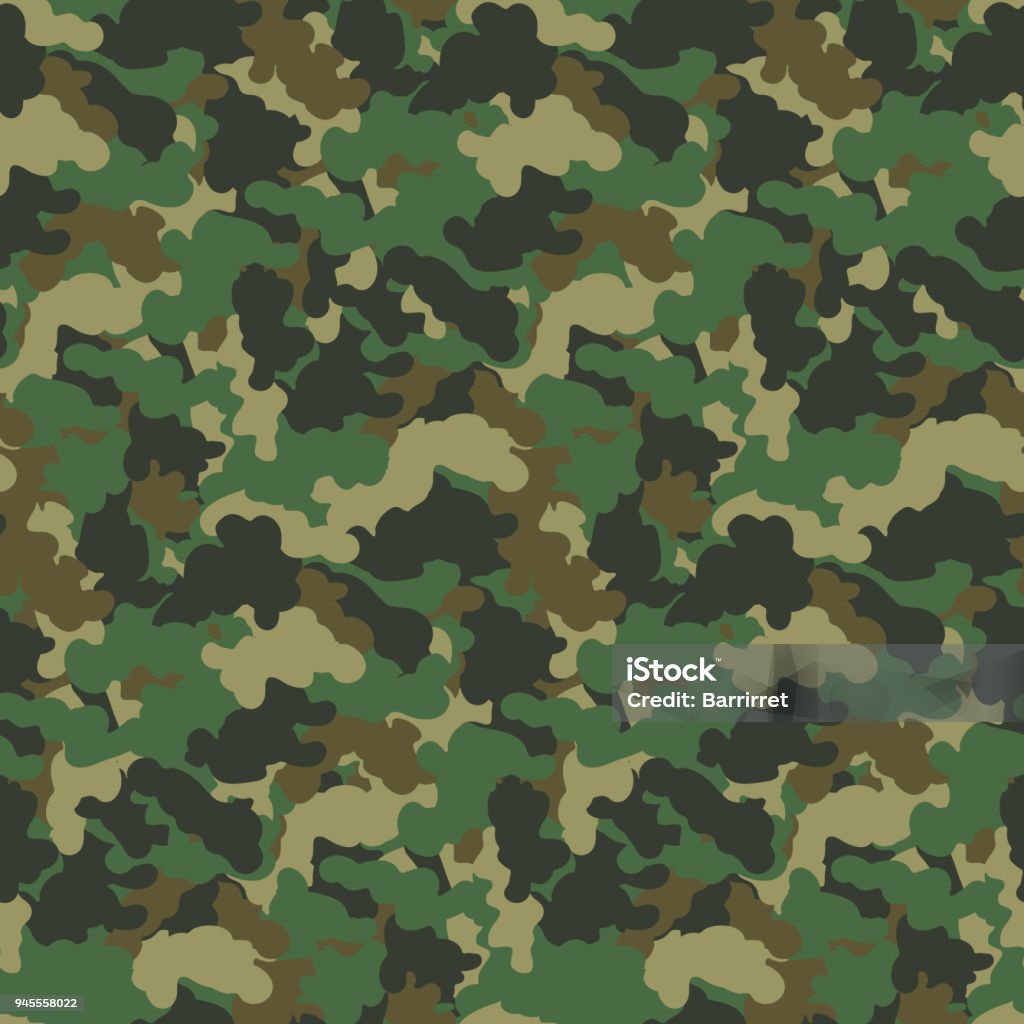 Green color abstract camouflage seamless pattern Vector background. Modern military style camo art design backdrop. Green color abstract camouflage seamless pattern background. Modern military style camo art design backdrop. Vector illustration. Camouflage stock vector