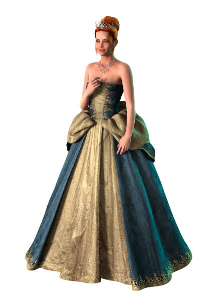istock 3D illustration fairytale princess on white 945563330