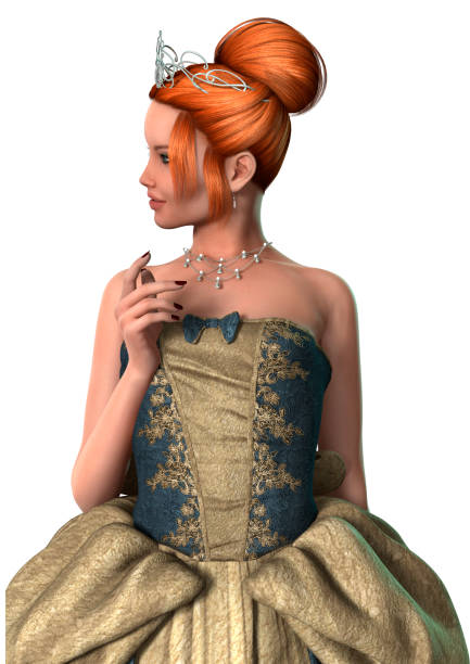 istock 3D illustration fairytale princess on white 945563370