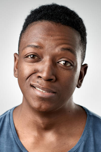 istock Studio portrait of African man making silly expresion 945564386
