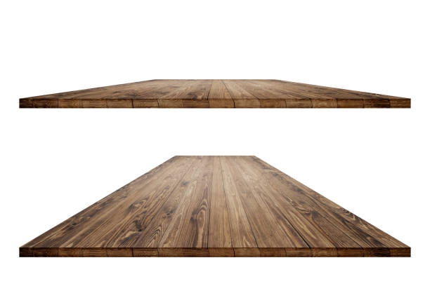 istock Empty wooden table perspective with clipping mask 945573744
