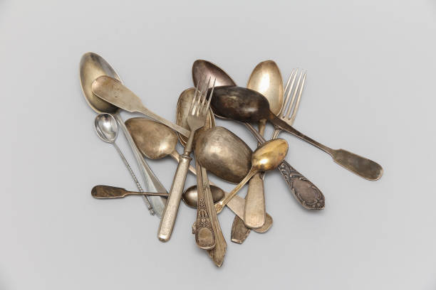 istock vintage cutlery mixed. spoons and forks 945575132