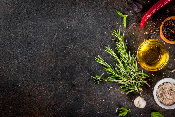 istock Cooking herbs and spices background 945588854