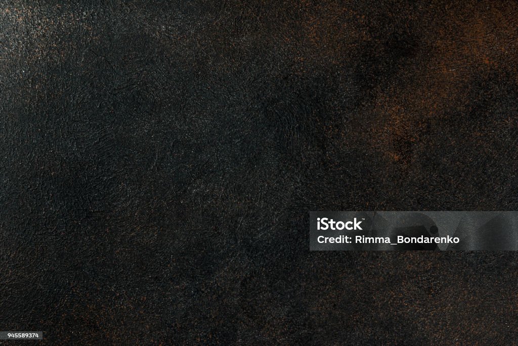 Background Old dark rusty background copy space top view Textured Stock Photo