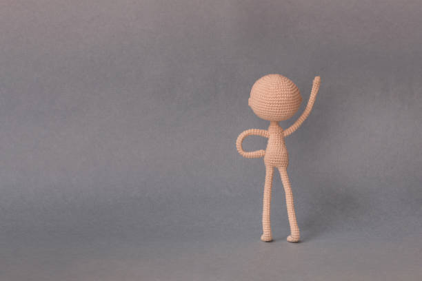 istock Mockup for presentation slide.The man stands with his back and presses on the object on the right 945604410