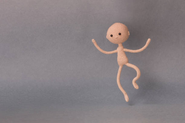 istock Mockup for presentation slide.Man jumping on one leg in horror 945606176