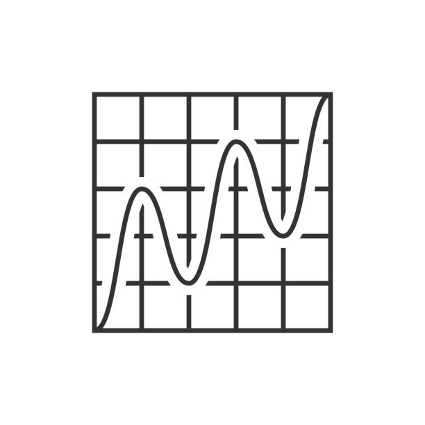 wave-graph-ikone - welle grafiken stock-grafiken, -clipart, -cartoons und -symbole