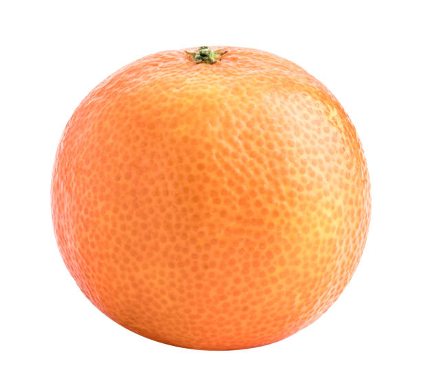 istock Fresh mandarin isolated with shadow on white background. Clipping path 945640192