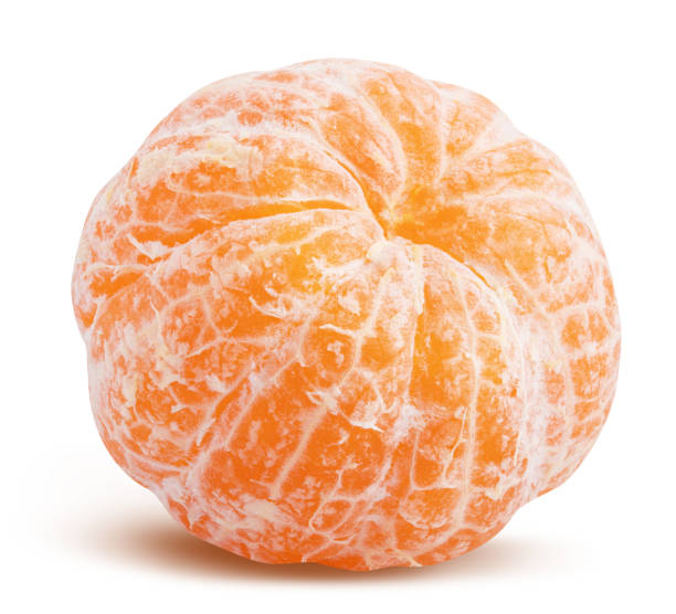 istock Fresh mandarin isolated with shadow on white background. Clipping path 945640234