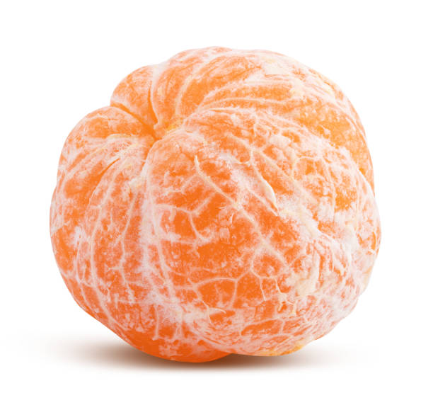 istock Fresh mandarin isolated with shadow on white background. Clipping path 945640242