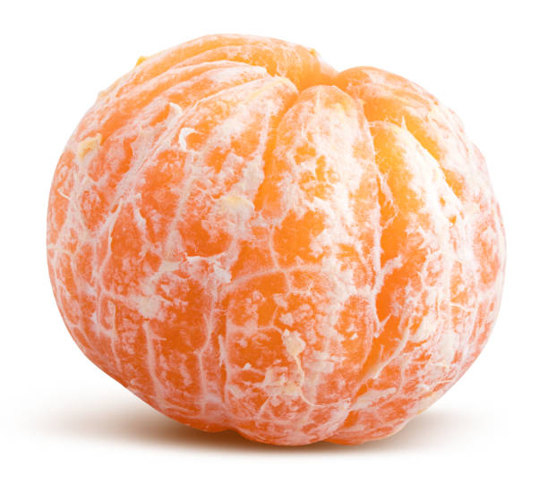 istock Fresh mandarin isolated with shadow on white background. Clipping path 945640266