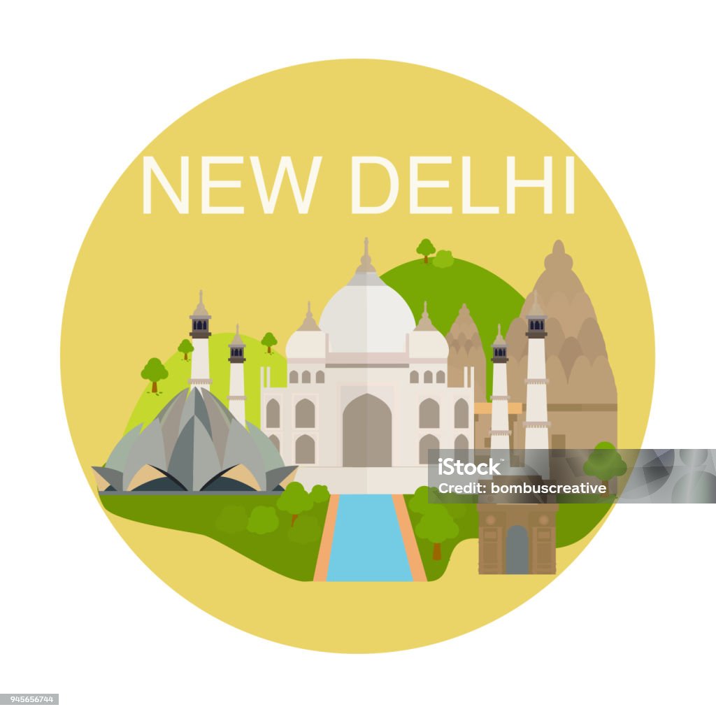 New Delhi City Stock Illustration - Download Image Now - Cartoon, City, New  Delhi - iStock