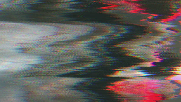 diseño único pixel digital abstracto ruido falla error video daño - television television static poltergeist broken fotografías e imágenes de stock