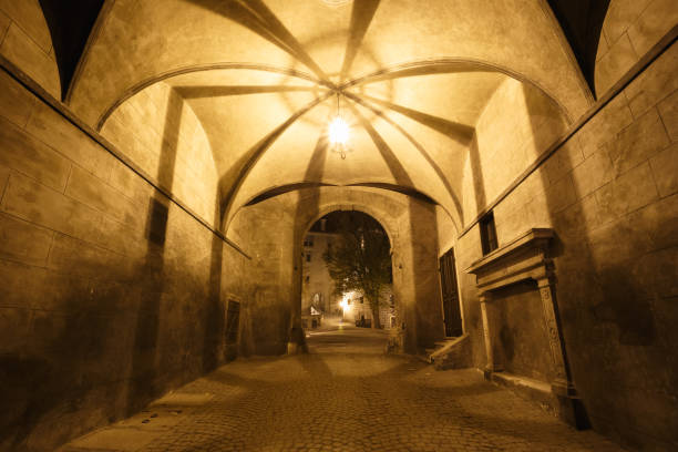 istock Hall in Cesky Krumlov, Czech republic. UNESCO World Heritage Site 945663444