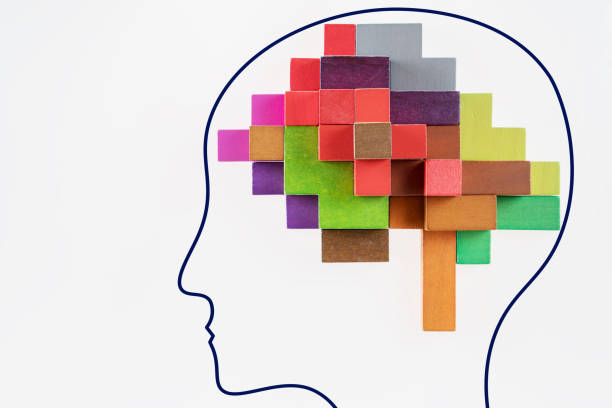 istock Human brain is made of multi-colored wooden blocks. 945667274