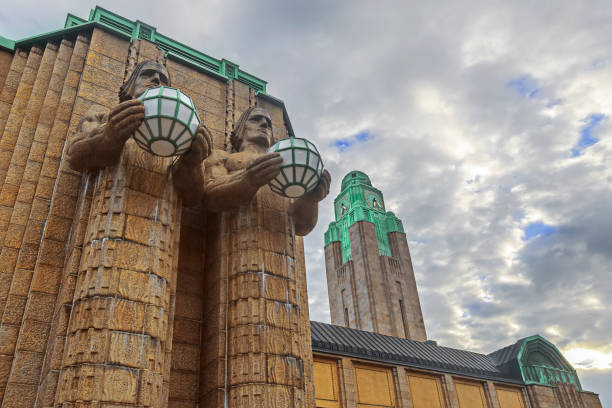 istock Facade of Helsinki Central railway station in Helsinki. 945671206