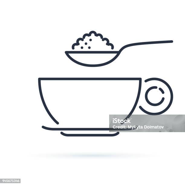 Sugar Spoon Icon Line Symbol Isolated Vector Illustration Of Icon Sign Concept For Your Web Site Mobile App Logo Ui Design Stock Illustration - Download Image Now