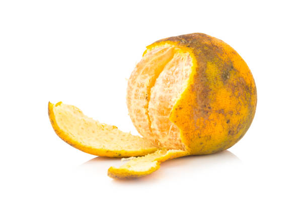 istock orange. rotten. dirty. ripe. peel. isolated on white background 945685978