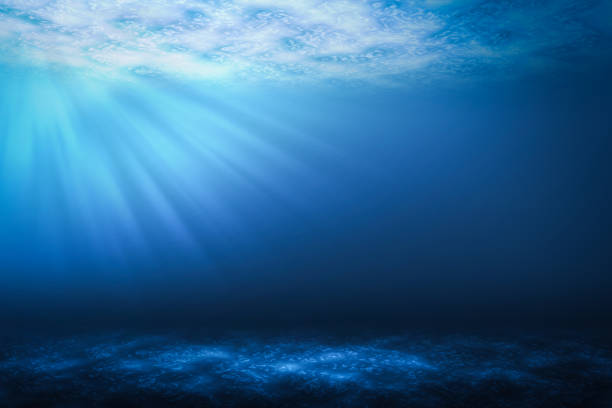 istock Sunbeam Abstract underwater backgrounds in the sea. 945694992