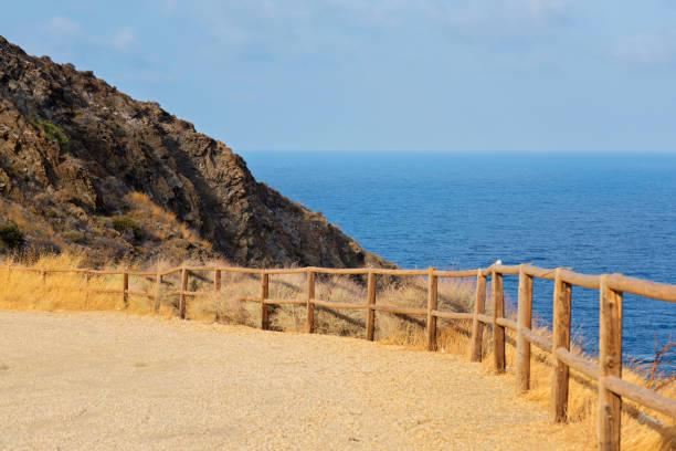 istock Panoramic view to mountain and sea 945696548